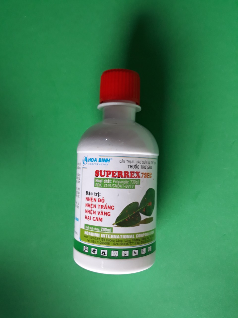Diệt trừ nhện Đỏ, Trắng, Vàng - SUPERREX 73EC chai 200ml