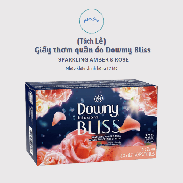 [Tách lẻ] Giấy thơm quần áo Downy Bliss Nhập Khẩu Từ Mỹ