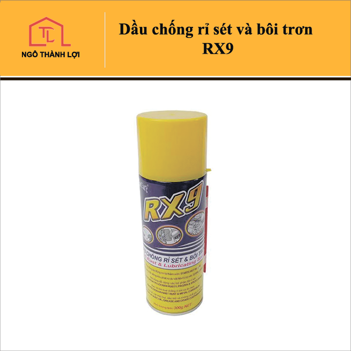 Chai xịt chống rỉ sét RX9 loại nhỏ 150g, lớn 300g - Chai xịt cho thiết bị và bôi trơn động cơ