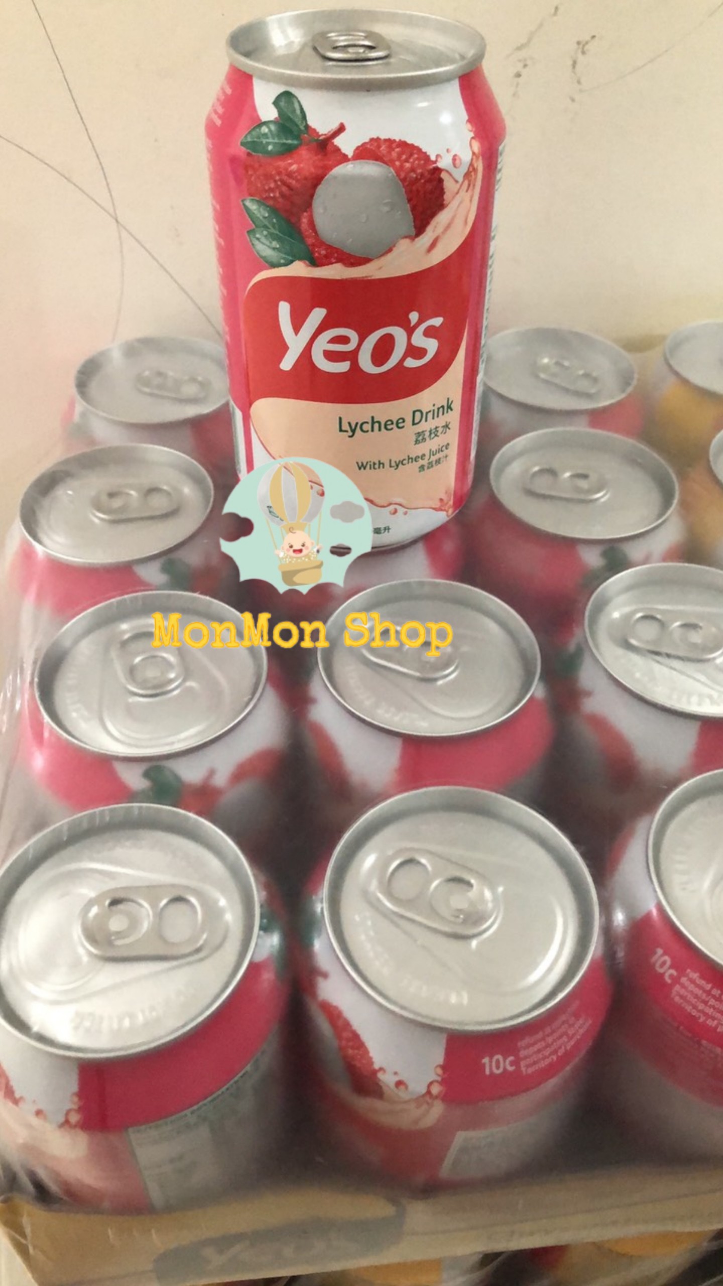 Lốc 6 lon nước trái vải Yeo’s (6 lon*300ml)