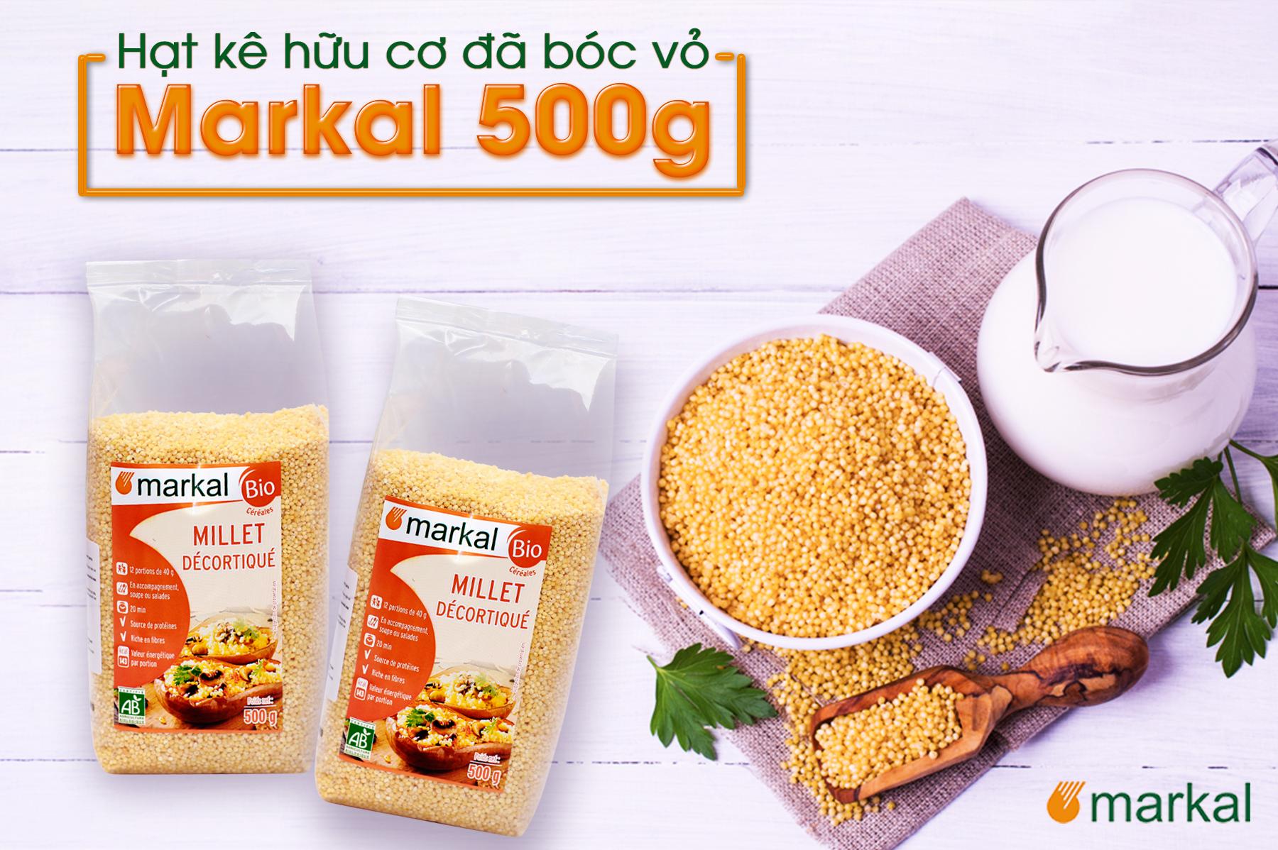 Hạt kê hữu cơ đã bóc vỏ Markal organic Hulled Millet 500g