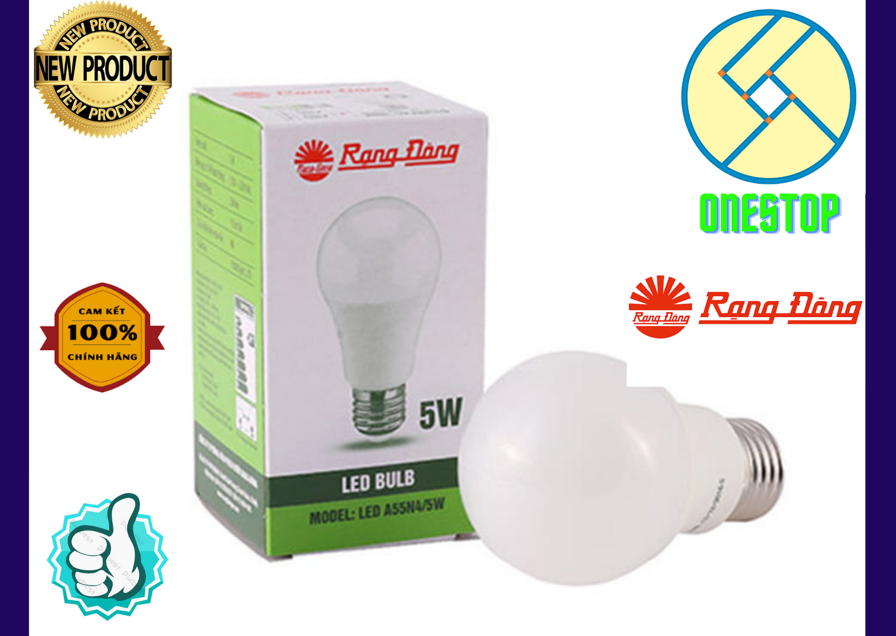 Bóng đèn LED BULB tròn 5W Model: A55N4/5W.H