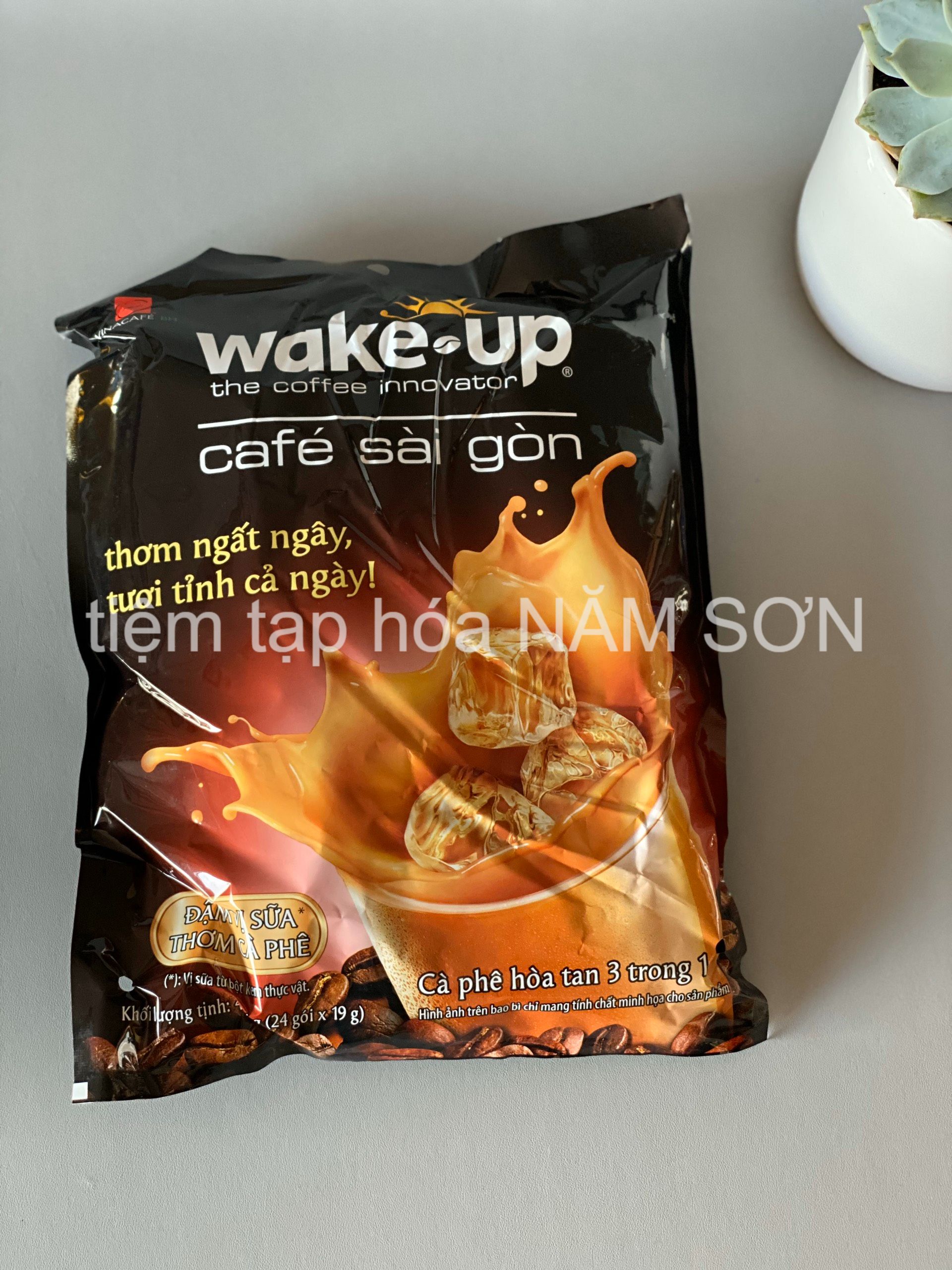Cà phê sữa Wake Up Café Sài Gòn 456g (24 gói x 19g)