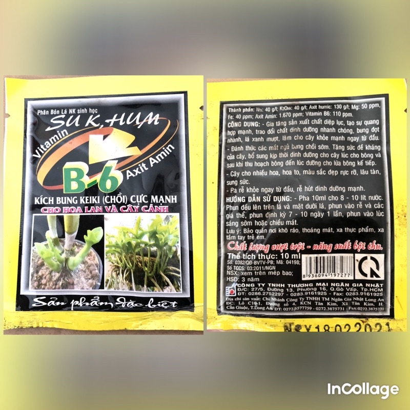 [10ml/10g] Phân bón lá hỗn hợp NPK dạng gói nhỏ
