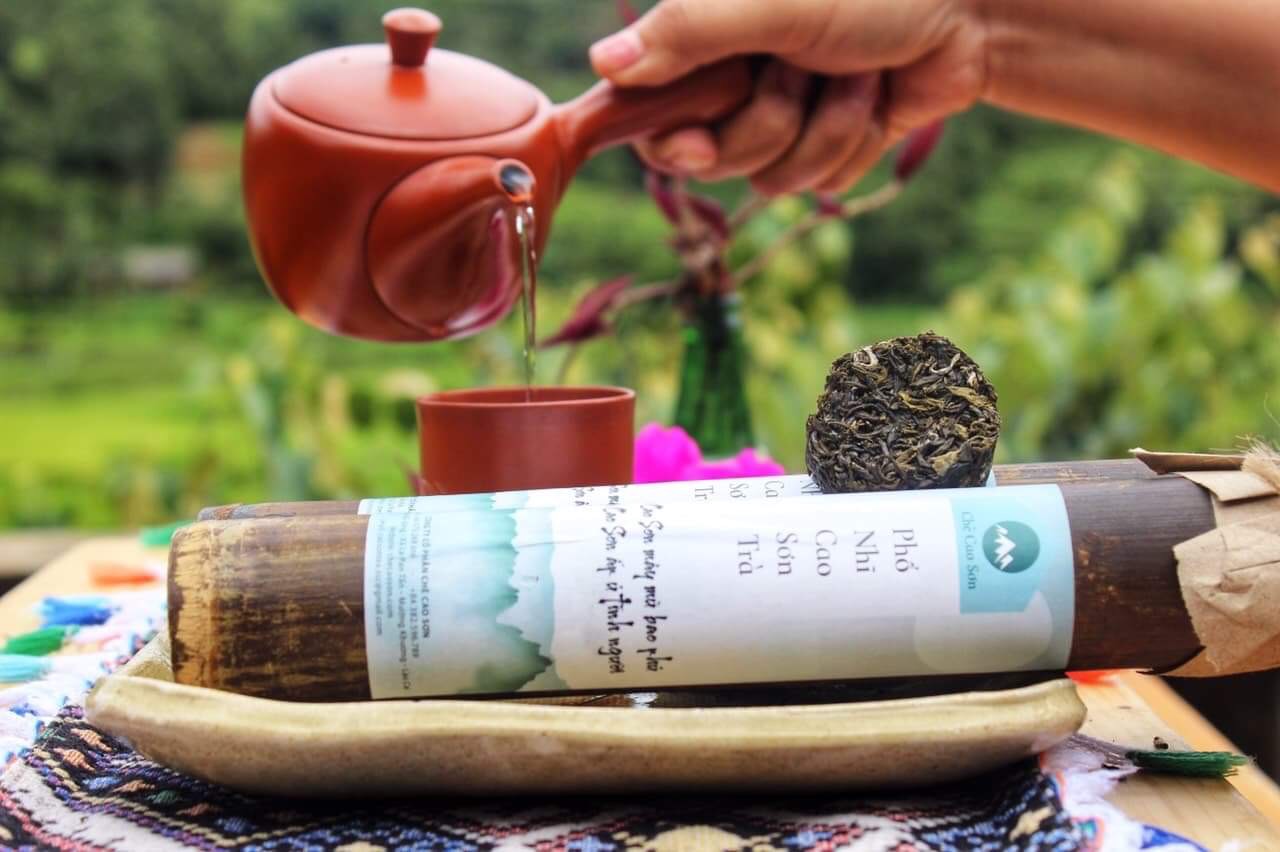 Sản phẩm trà phổ nhĩ ống lam