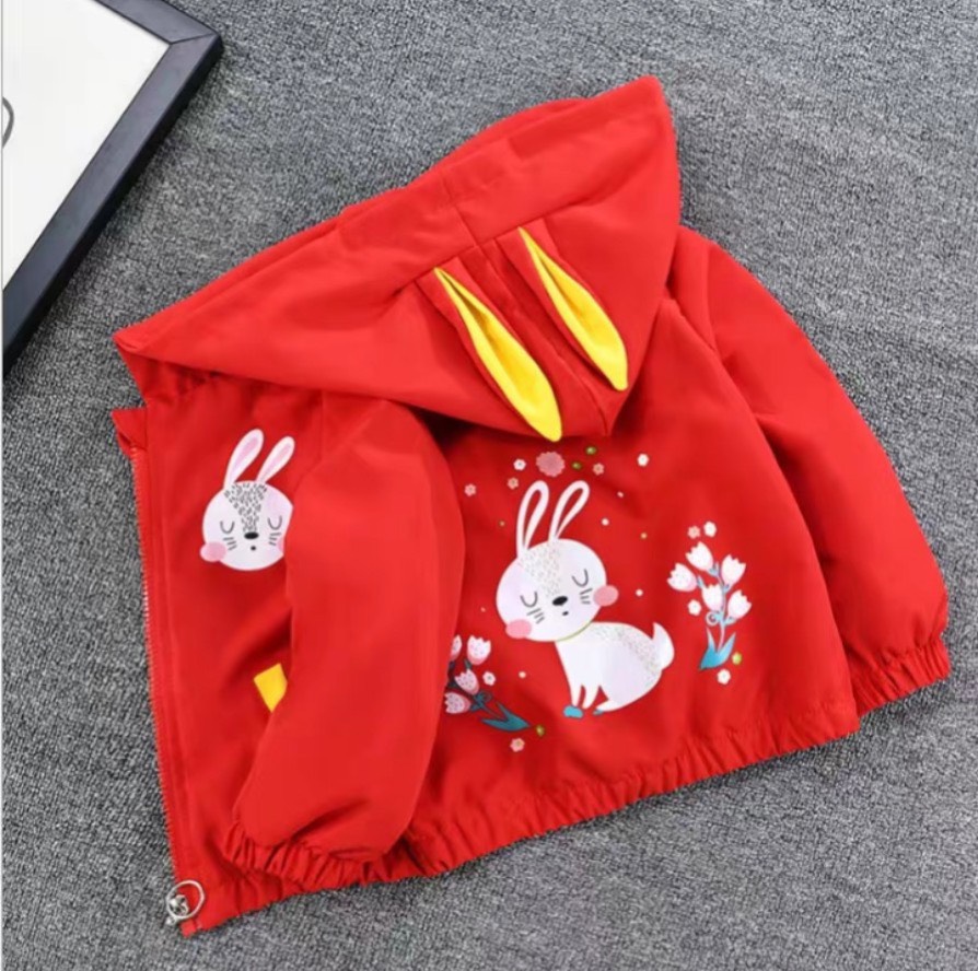 Áo khoác gió hình Thỏ Trắng cho bé xinh