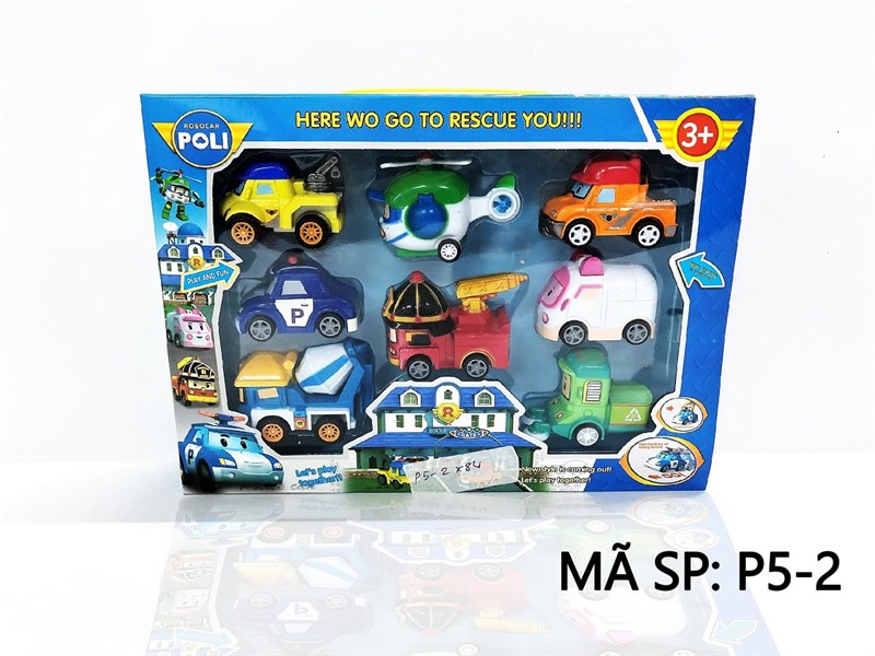 [HCM]P5-2 Hộp xe Robocar PoLi trớn 8C