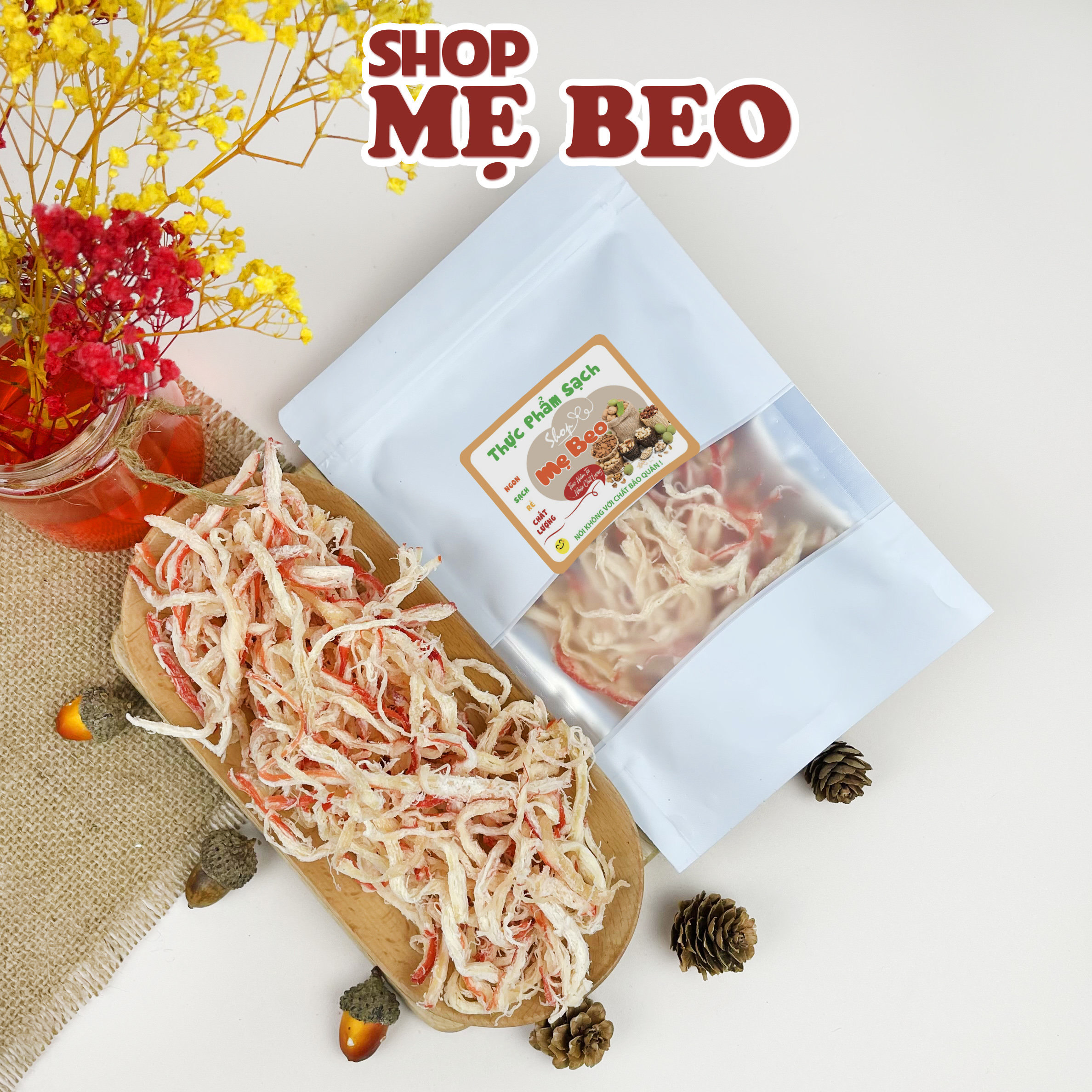 Mực Hấp Nước Dừa Xé Sợi SHOP MẸ BEO