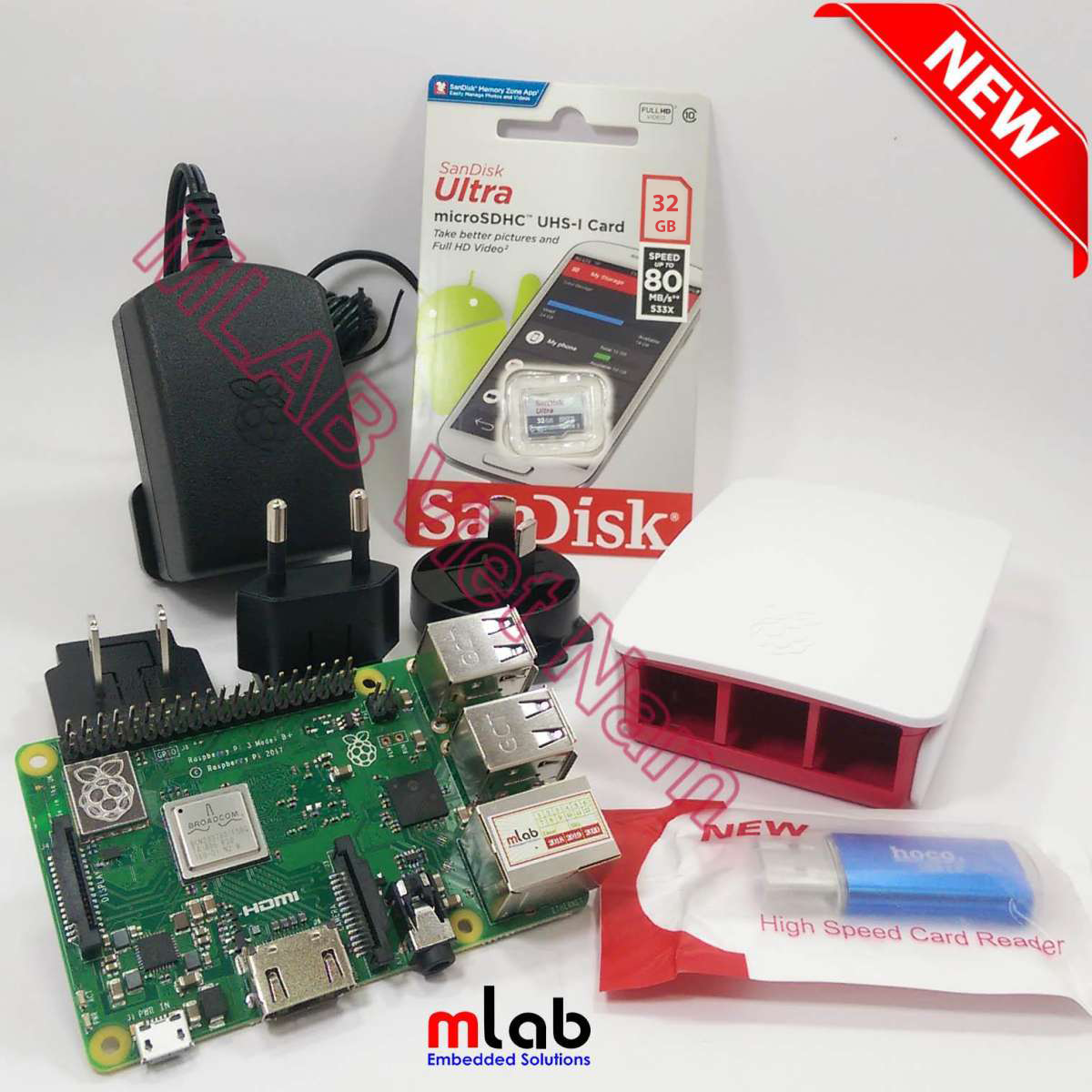 Bộ sản phẩm Raspberry Pi 3 Model B+ ONE HEART