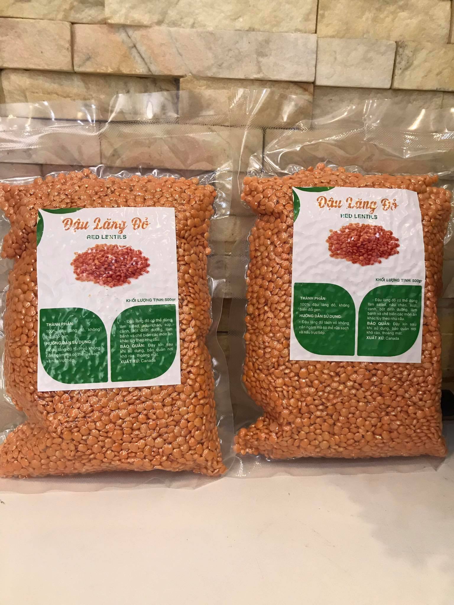 500 GRAM ĐẬU LĂNG ĐỎ ĐÃ TÁCH VỎ (nhập khẩu Argentina)