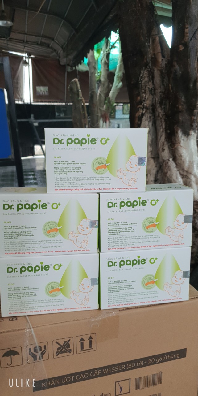Gạc Rơ Lưỡi Dr Papie Vệ Sinh Răng Miệng Cho Bé