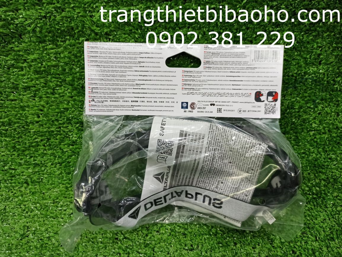 Kính chống hóa chất Deltaplus Galeras Clear dẻo trong - hàng sẵn
