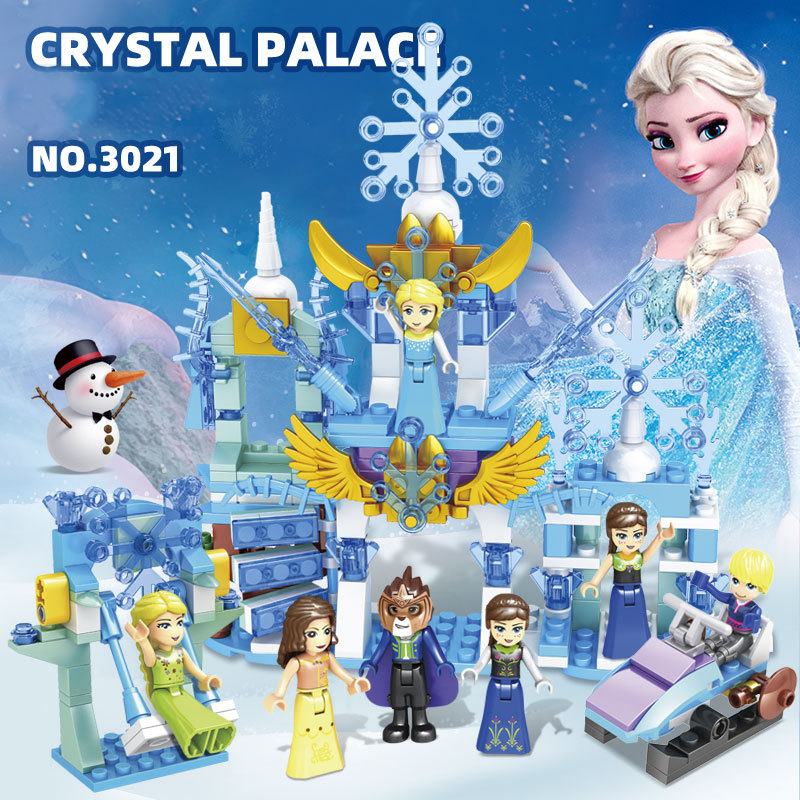 Built in sapphire Castle, Lego Barbie castle model-6 years old kids intelligence toys, gifts for girls