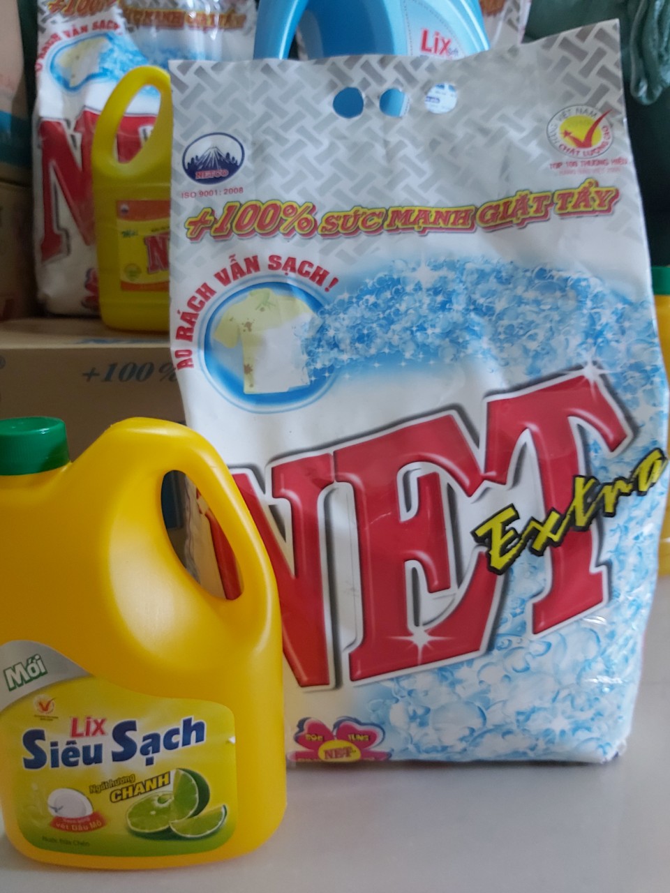 ComBo Bột giặt NET Extra 5,5kg New + Chai nước rửa chén 400g