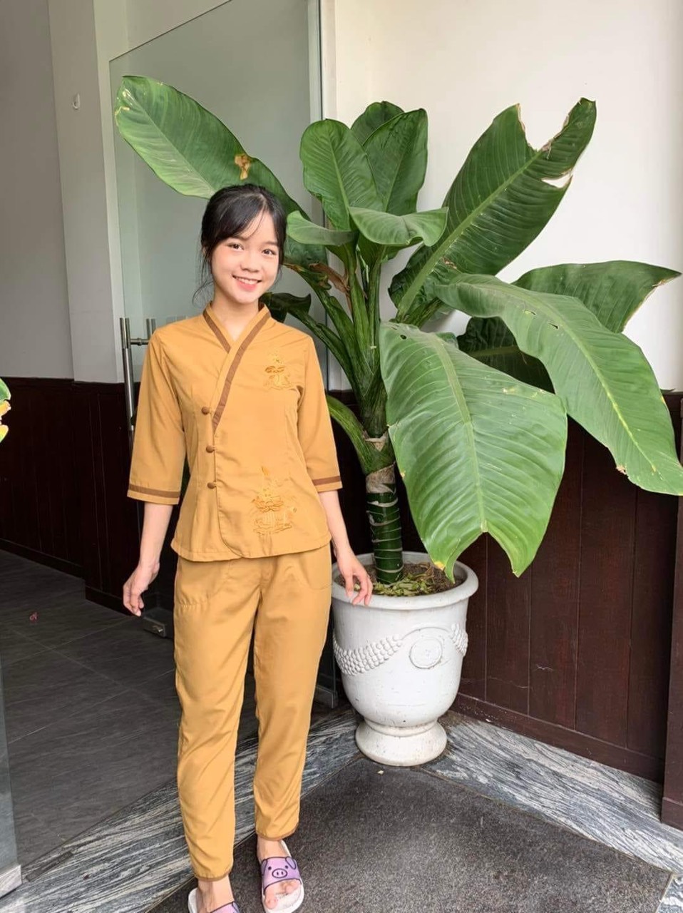 BỘ ĐỒ LAM ĐI CHÙA # MẪU TIM VIỀN DÀNH CHO NỮ
