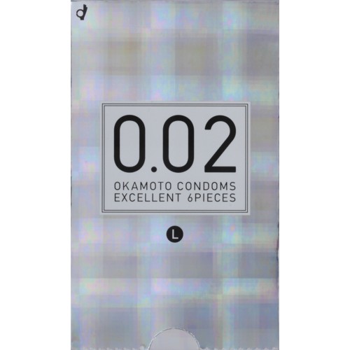 Bao cao su Okamoto 0.02 size L (Hộp 6 chiếc)- Nhật Bản