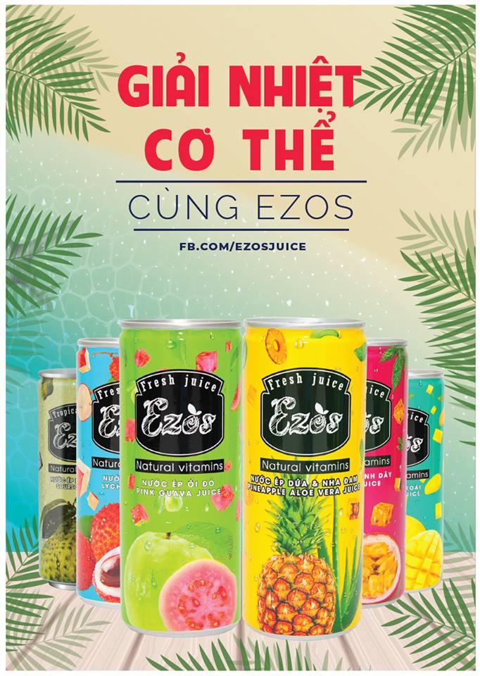 [HCM]NUOC EP EZOS VI VAI (6lon * 240ml)
