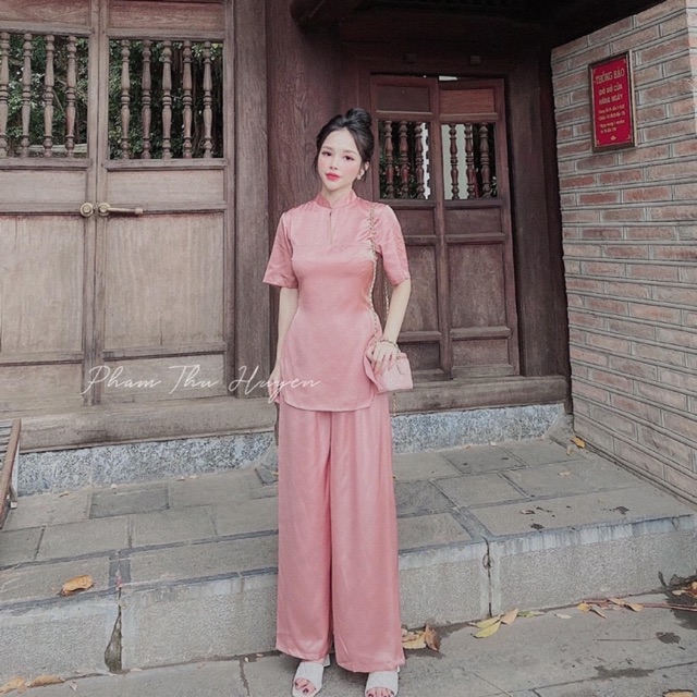 [HCM]SET ĐỒ LAM ĐI CHÙA PHỐI HOA