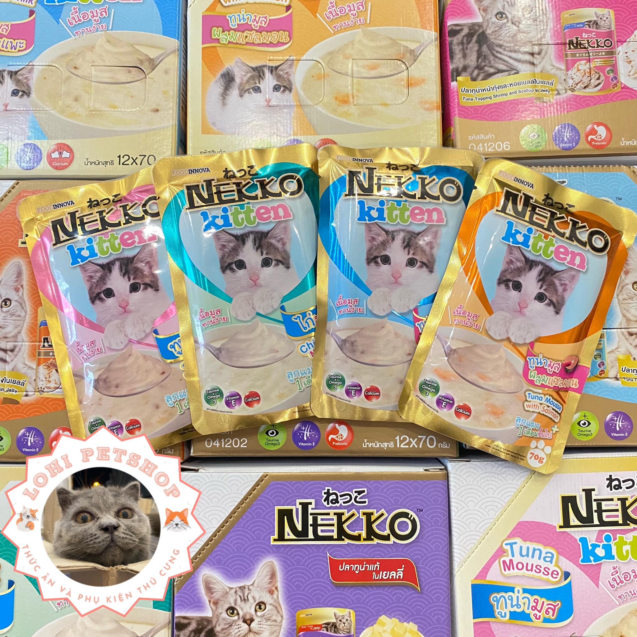 Pate nekko kitten cho mèo con 70gr-chọn vị