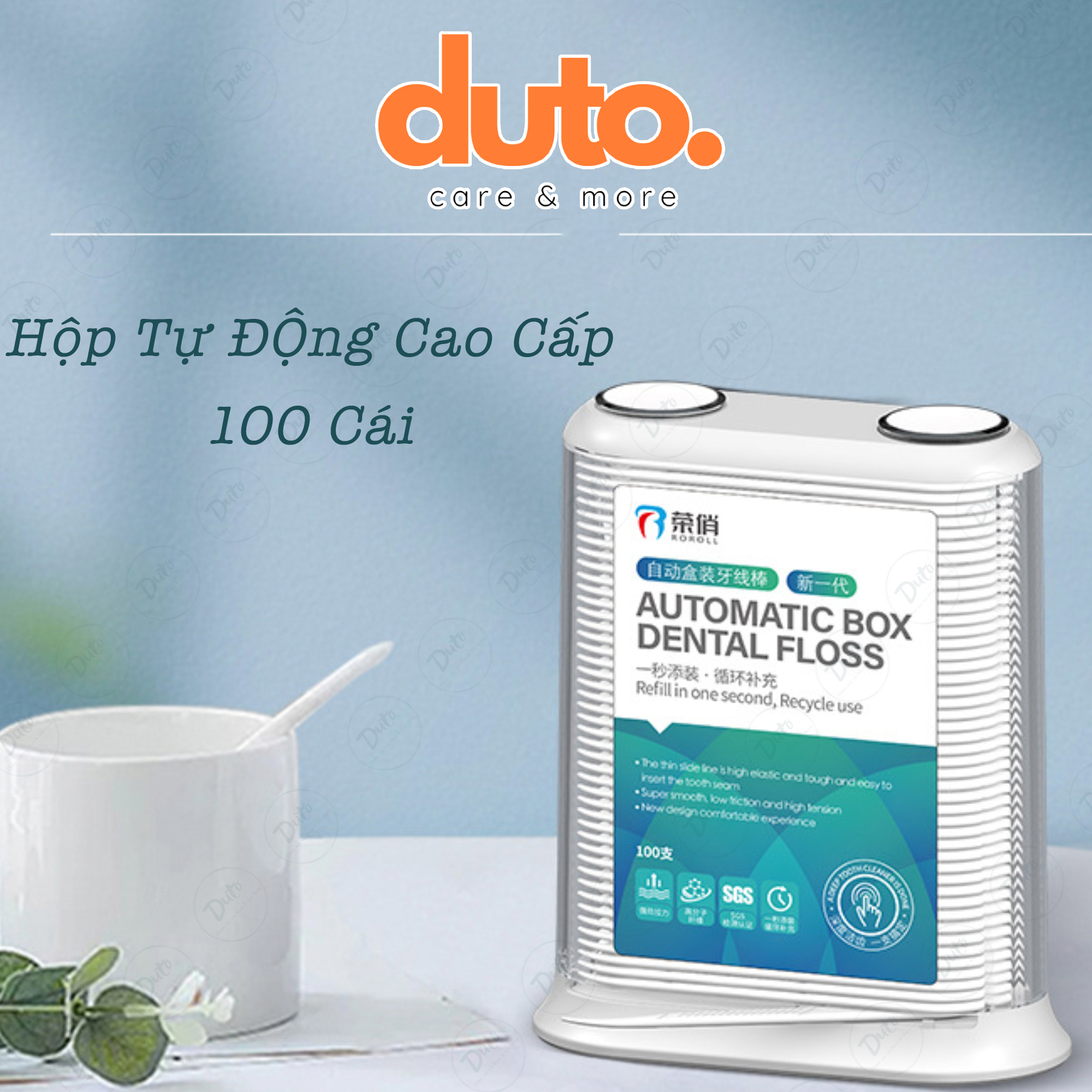 BẢN ĐẶC BIỆT Hộp đựng tăm thông minh,sẵn 100 cái,nút bấm tự động