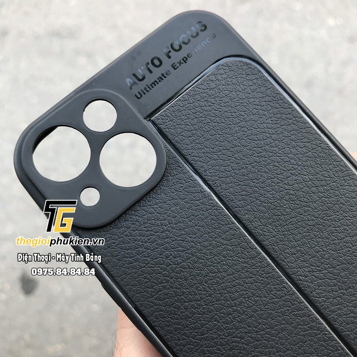 [Hàng mới về] Ốp lưng sillicon giả da Auto Focus iPhone 13