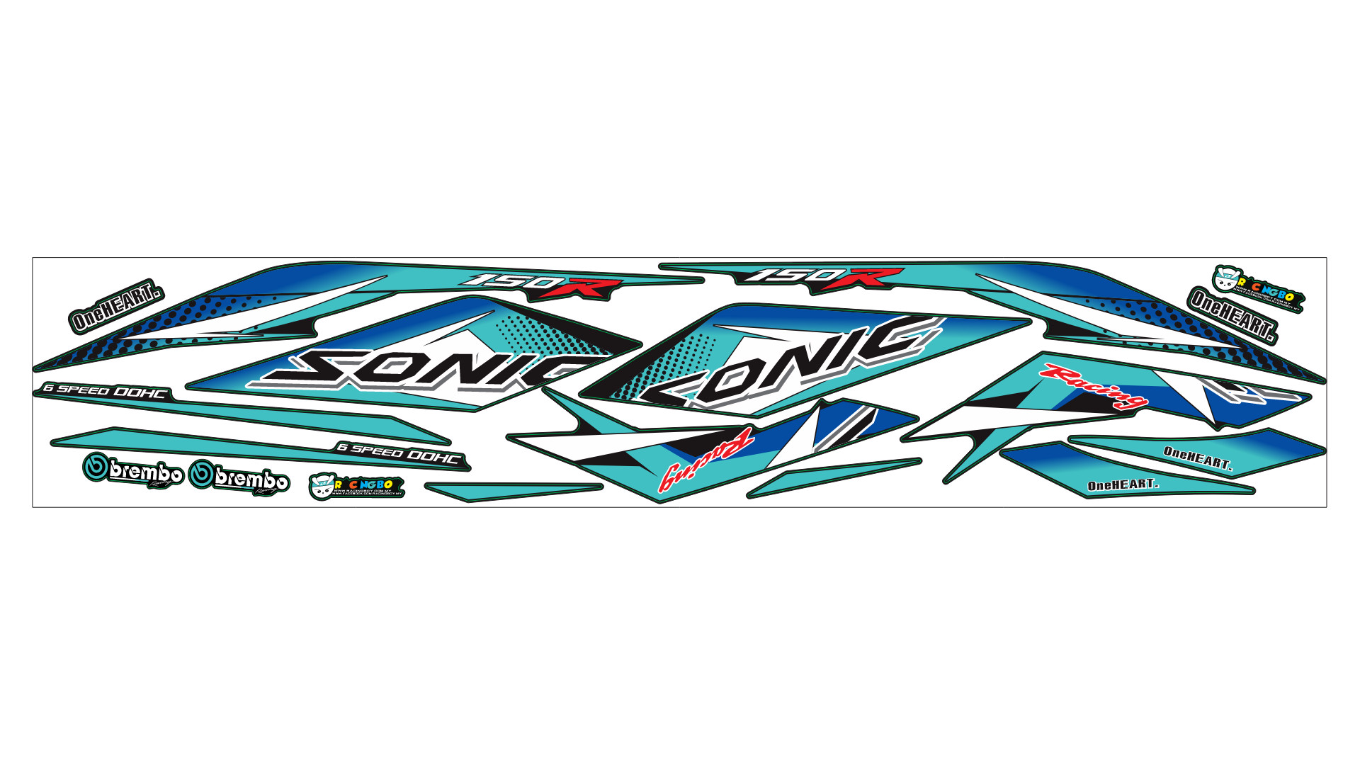 Tem Rời Sonic màu đen xanh trắng đỏ