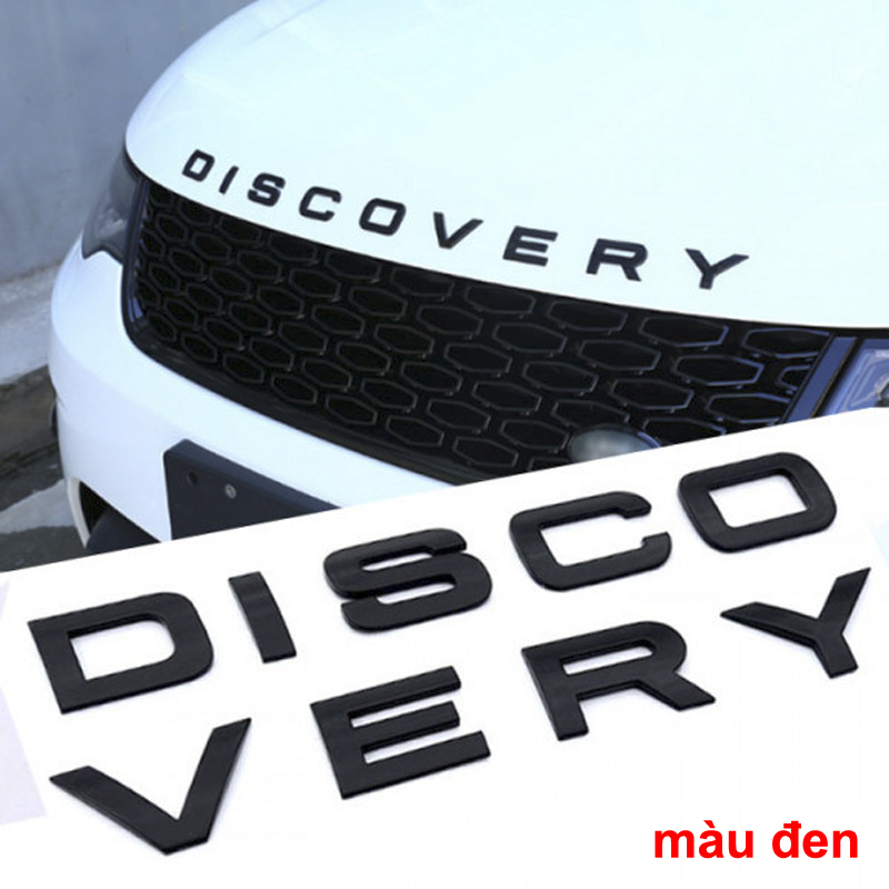 Bộ tem chữ nổi 3D DISCOVERY trang trí xe hơi ô tô MÀU ĐEN NHÁM hàng xịn (hình thật có video)