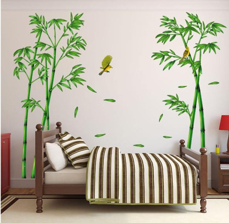 Decal dán tường Cây tre- C11-flowerdecal-Scenedecal