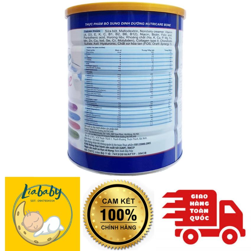 SỮA BỘT NUTRICARE BONE PHÒNG NGỪA LOÃNG XƯƠNG (CAM KẾT HÀNG CHÍNH HÃNG, DATE MỚI 100%)