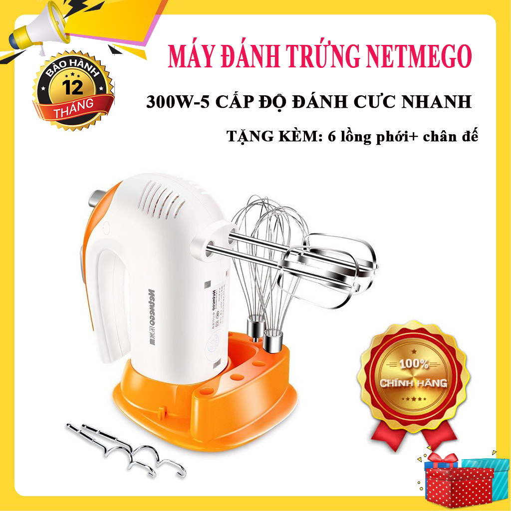 [HCM]Máy Đánh Trứng Cầm Tay Netmego 300w