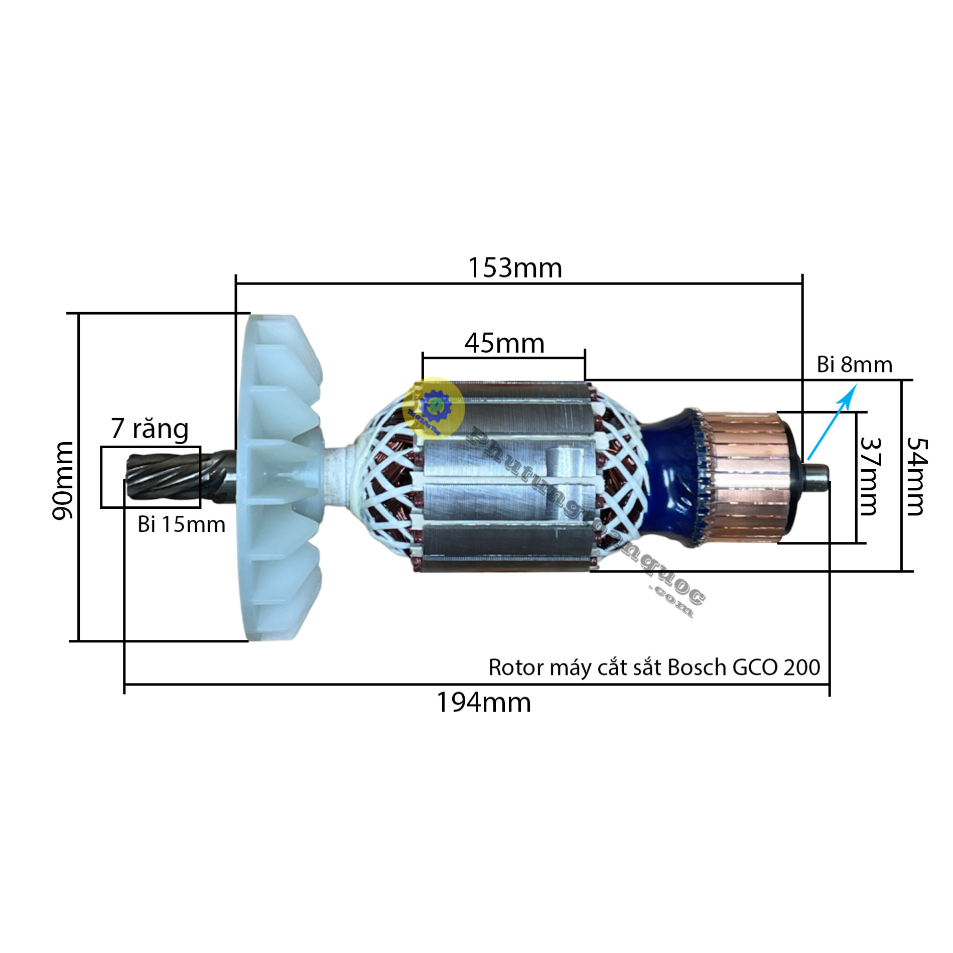 Rotor máy cắt sắt bosch gco 200 hoặc bosch gco 220 | ruột máy bosch gco 200 dây đồng 100%