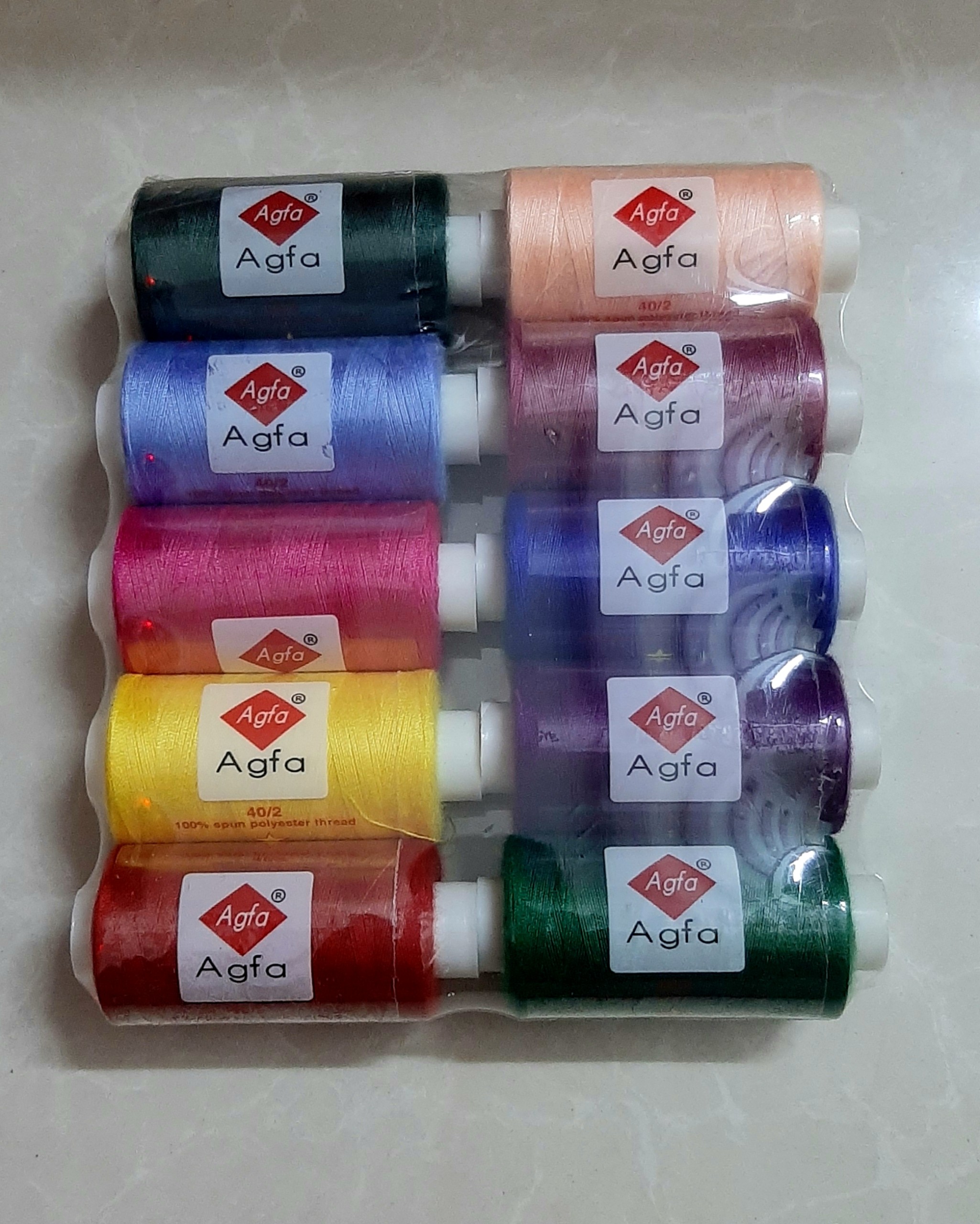 LỐC 10 CUỘN CHỈ MAY ĐỦ MÀU