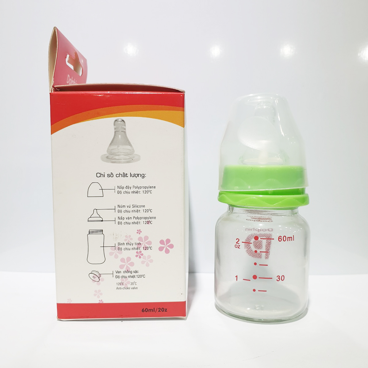 [HCM]Bình sữa Dolphin 60ml chính hãng