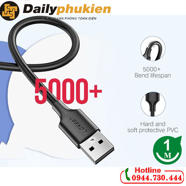 Cáp sạc Micro USB sang USB cho điện thoại dài 1m 1.5m 3m UGREEN