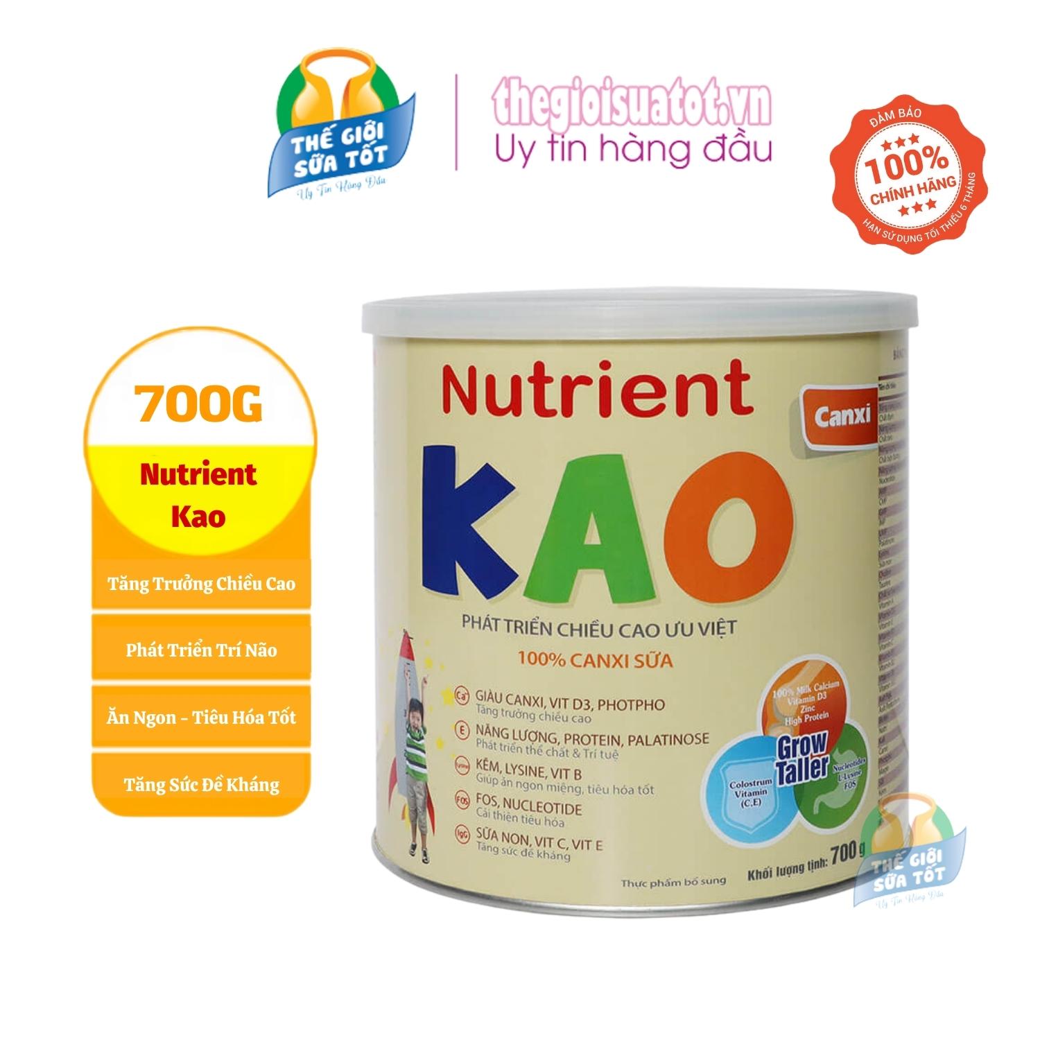 Sữa nutrient kao - 700g - sữa bột phát triển chiều cao trí não tăng cường đề kháng cho trẻ từ 1-6 tuổi