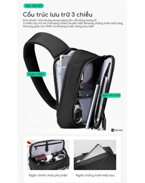 Smart Store - Túi đeo chéo 3 chiều Mark Ryden – AUTUNNO