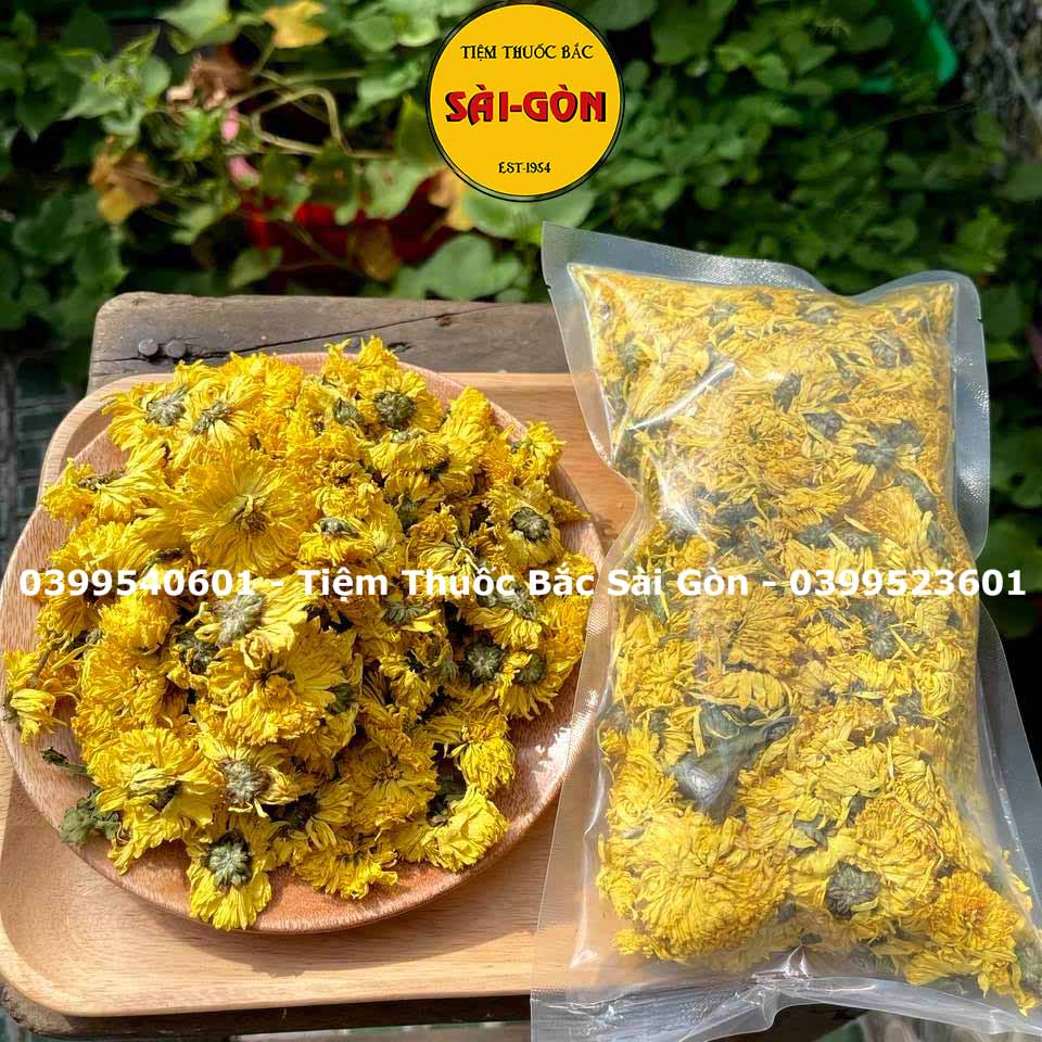 Hoa Cúc Vàng Ép Thành Bánh 100gram