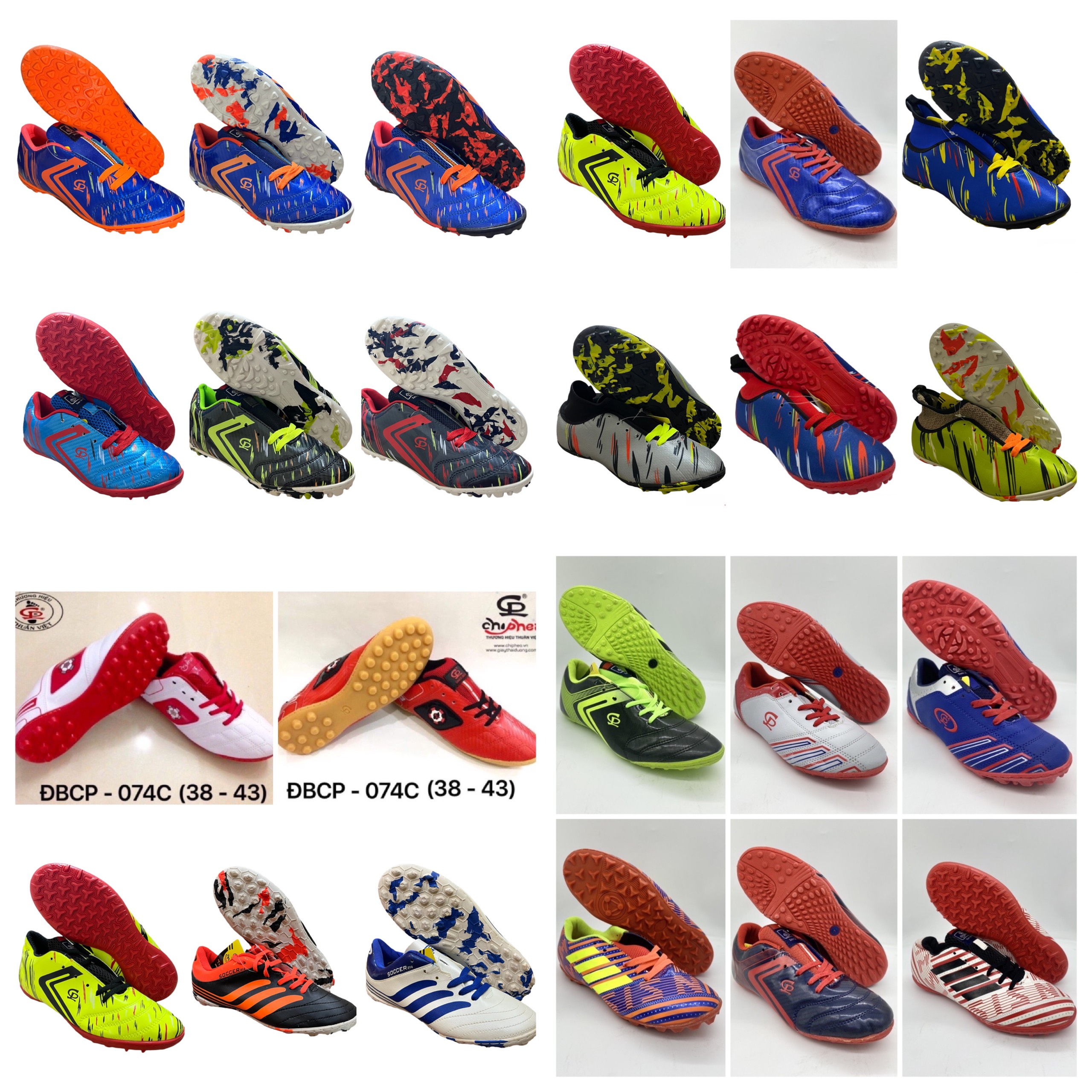Giầy đá bóng CP 064C màu tím form nhỏ