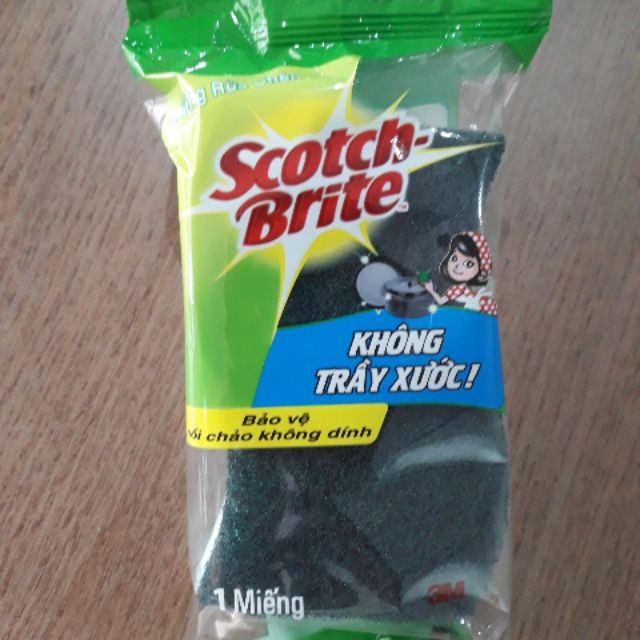 Miếng Cước Cọ Rửa Không Trầy Xước Scotch Brite Có Mút