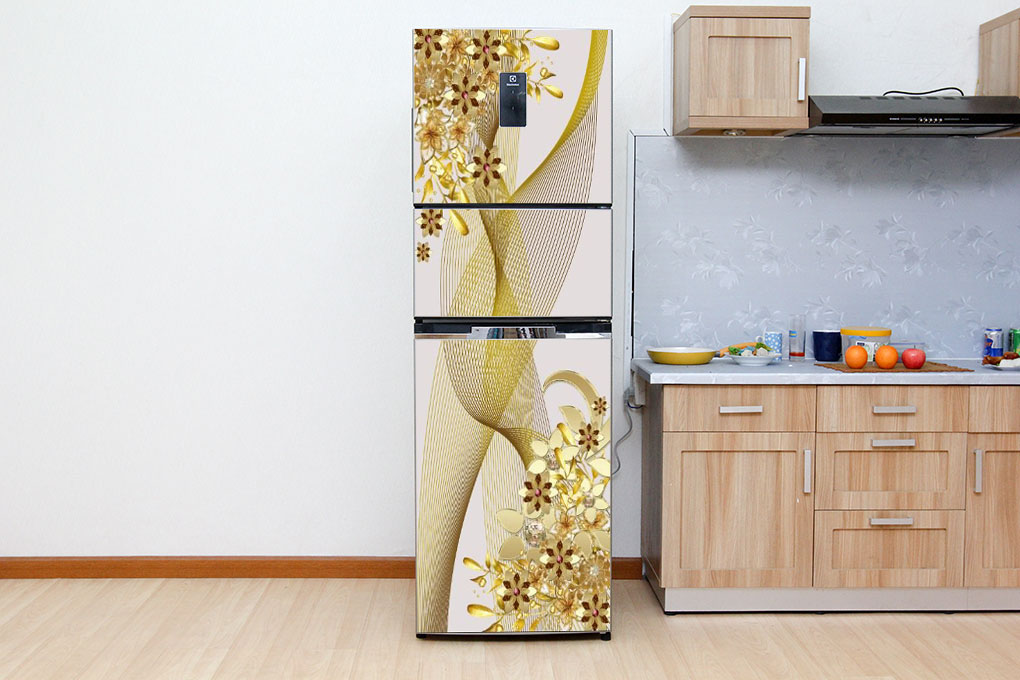 [HCM]Decal dán trang trí tủ lạnh cao cấp - Hoa Ngọc