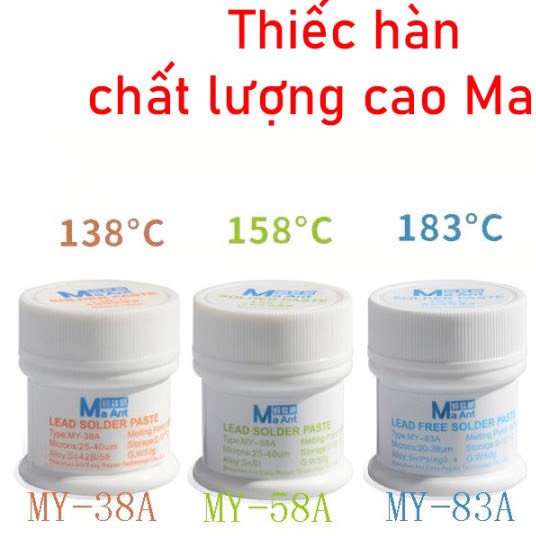 Chì làm chân maant 138/ 158/ 183/ 217 độ