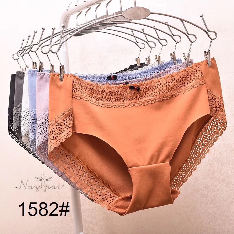 Combo 5 quần lót nữ thun lạnh phối ren có nơ 1582