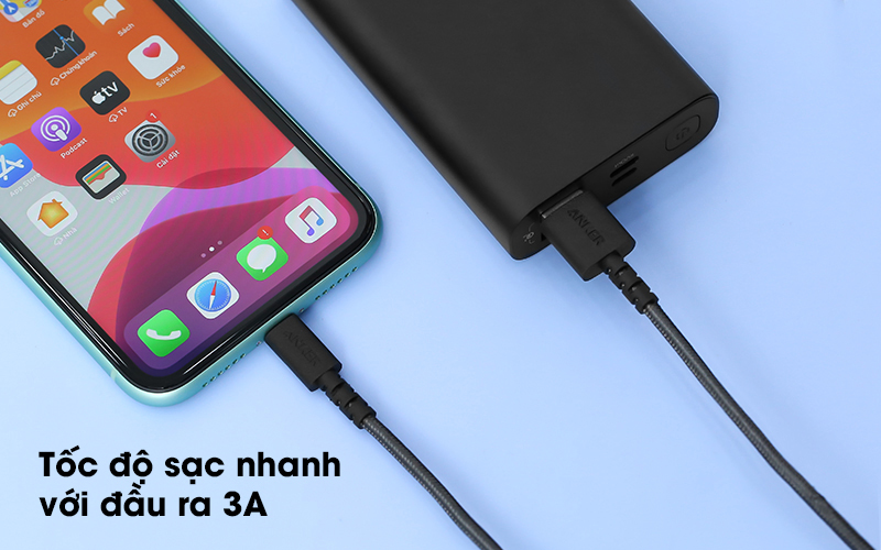 Cáp Lightning MFI 0.9m Anker Select+ A8012 ( Likenew )