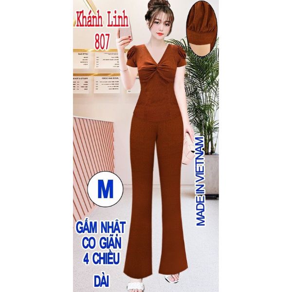 Bộ thời trang hàng thiết kế vải Gấm nhật ống bas ( M 807)