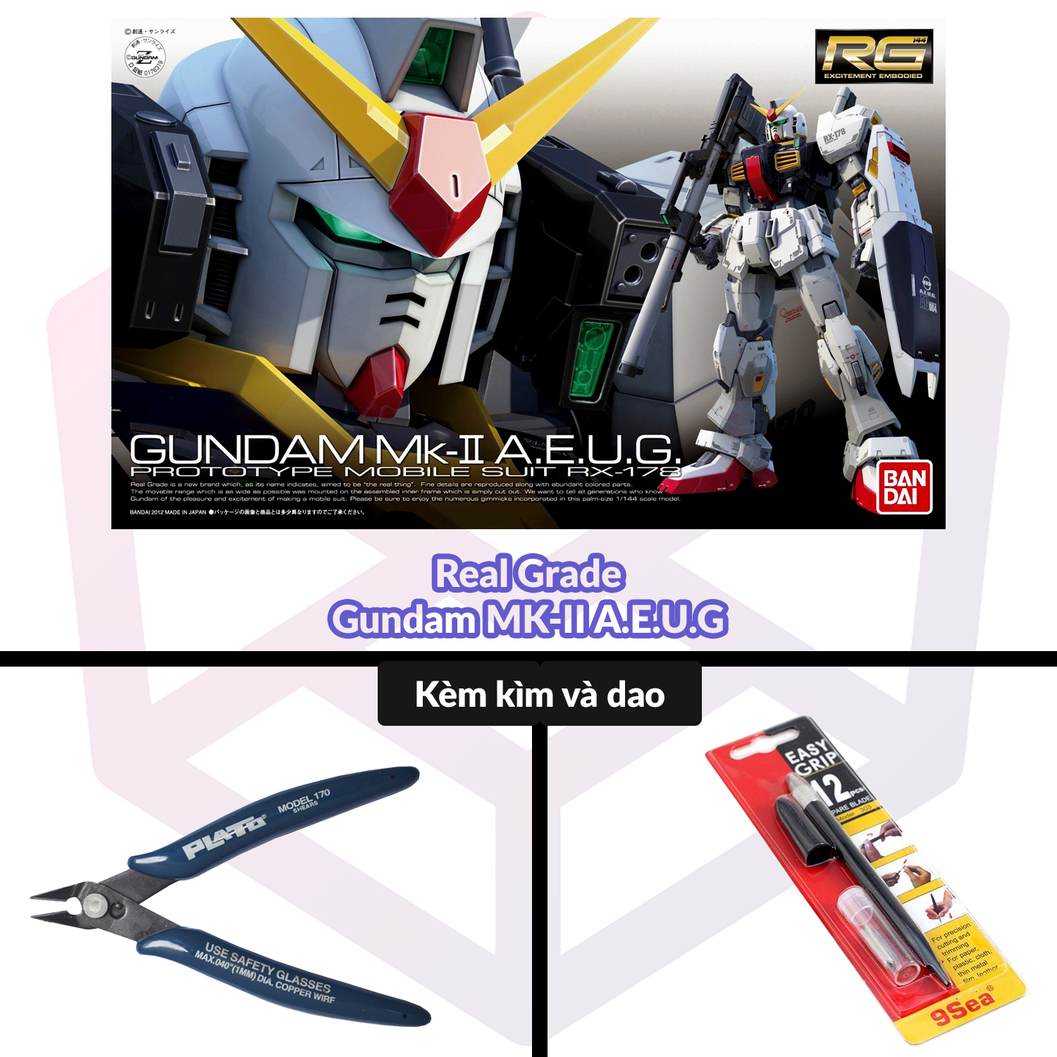 Mô Hình Lắp Ráp Gundam Bandai RG 08 RX-178 Gundam MK-II A.E.U.G [Bandai-RG]