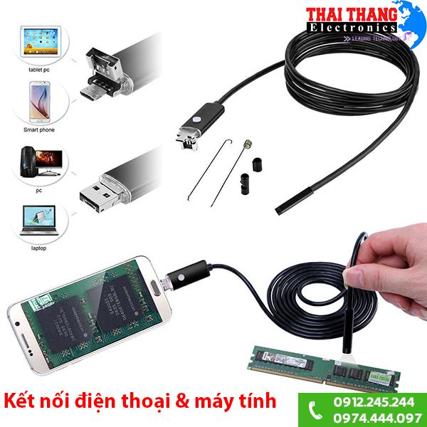 Camera nội soi dây mềm gắn điện thoại android SWC25
