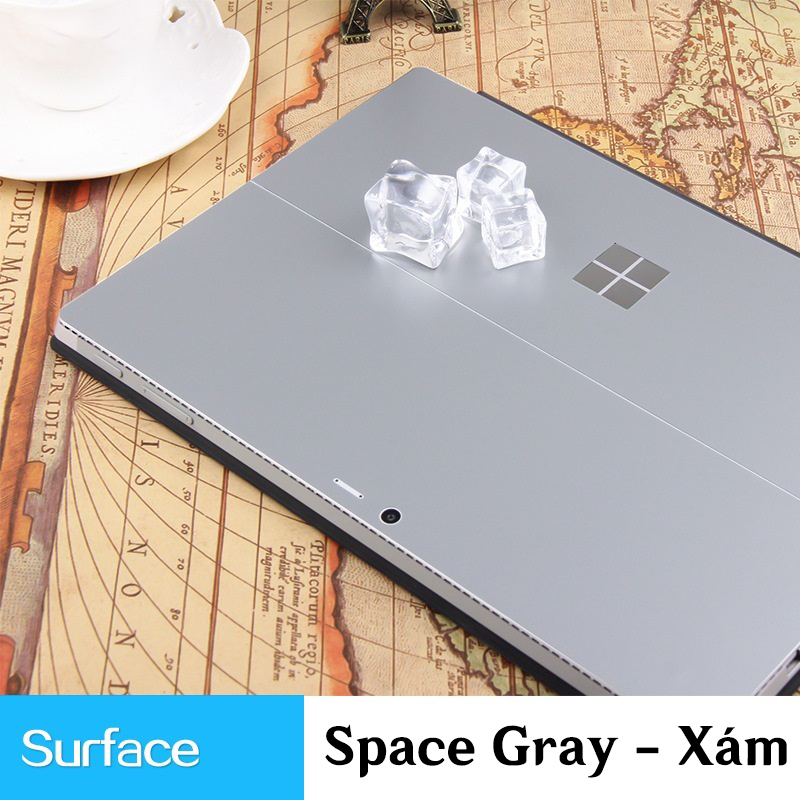 Bộ skin dán mặt lưng surface pro 4, pro 5, pro 6, pro 7, pro 8, pro 9, pro x 12, 13 inch giúp chống trầy xước, tản nhiệt tốt
