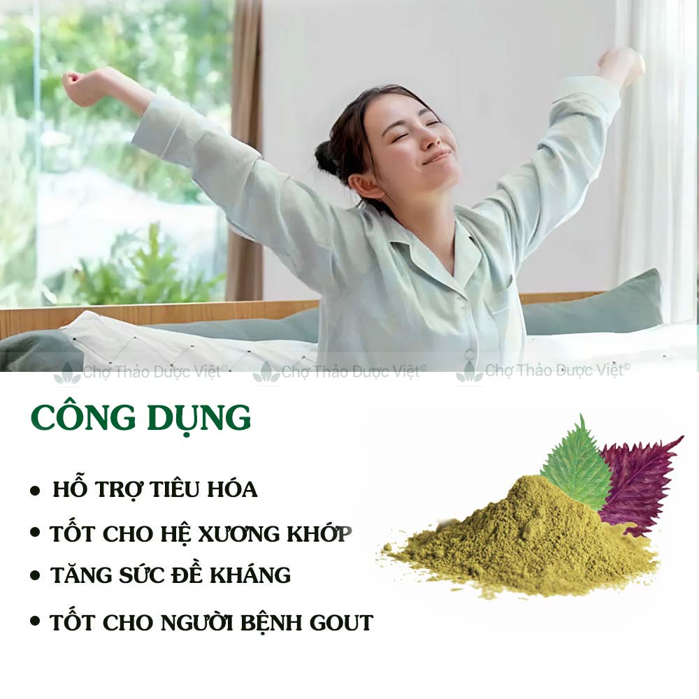 Bột tía tô 500g, nguyên chất, đắp mặt sáng da, giảm mụn, mờ thâm nám, tốt cho người bị gout