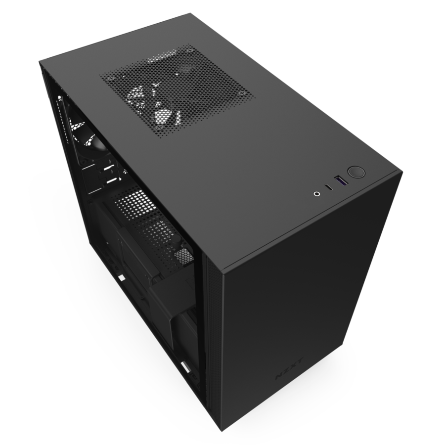 Vỏ máy tính (Case) NZXT H210 MATTE BLACK (Mini iTX/Đen)