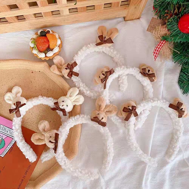 Bờm, băng đô Thỏ nâu, gấu nâu cực cute